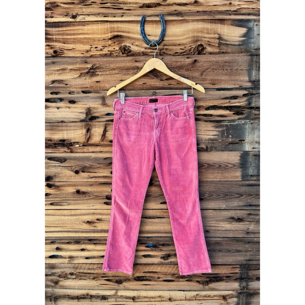 MOTHER | The Rascal Cuff Little Bit Country Pink Corduroy Pants 26